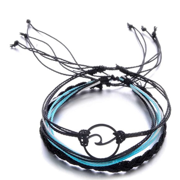 NEW 3pcs Adjustable Friendship Strand Bracelet Set - Picture 3 of 6